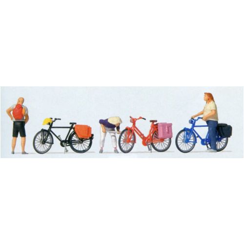 自転車に乗っている農家の人　：プライザー　塗装済完成品　1/22.5　45067